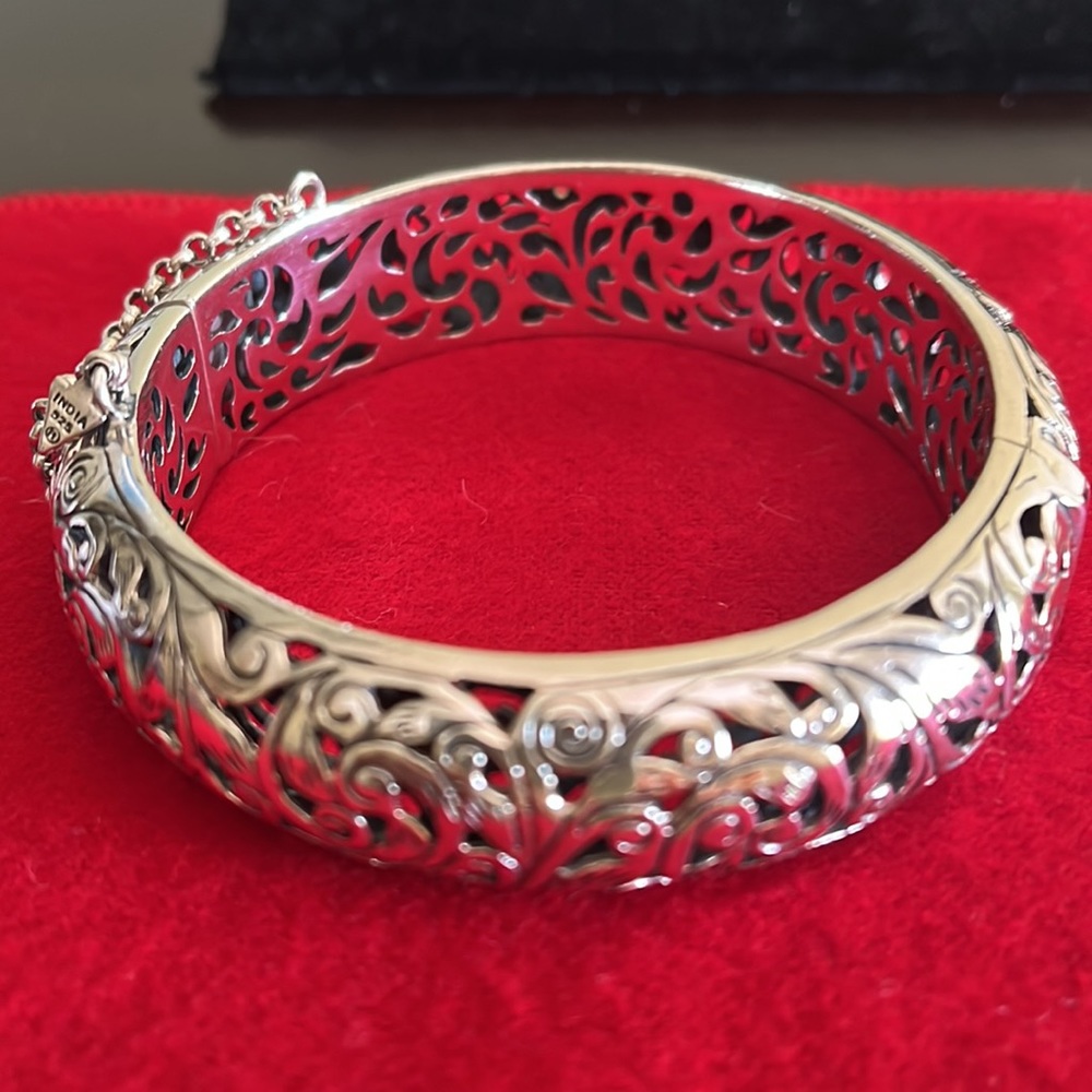Silpada Sterling Silver Hinged Bangle - image 2